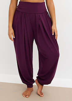 Pantalón deportivo ancho con cintura doblada