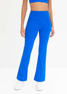 Cómodos leggings deportivos con bolsillo para móvil y corte acampanado