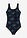 Bañador con ligero efecto moldeador - negro topos - bonprix