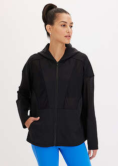 Chaqueta deportiva funcional con malla transparente, oversize