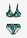 Bikini reductor con aros (2 piezas) - Negro estampado - bonprix