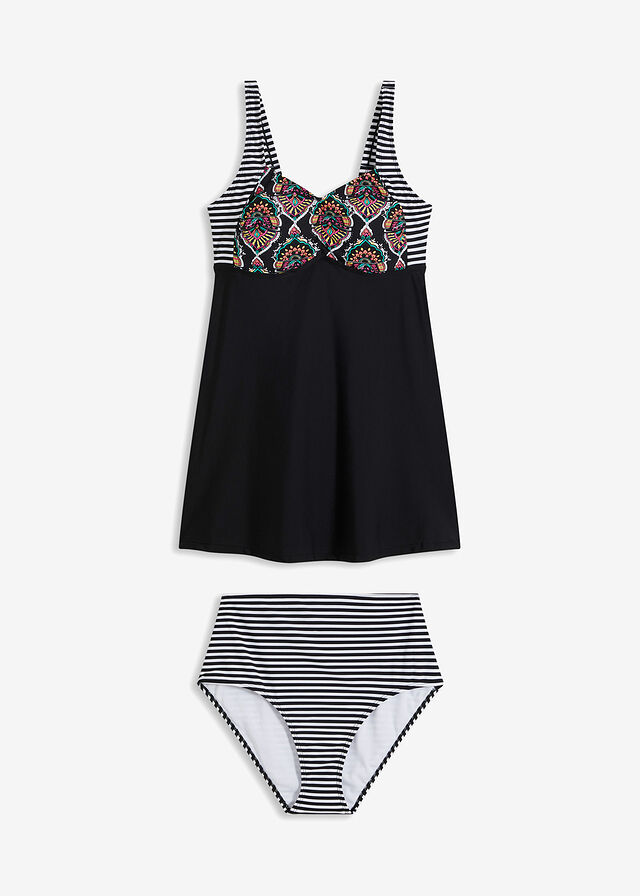 Tankini largo (2 piezas) con braguita high waist