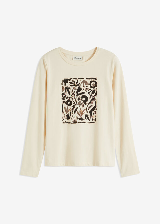 Camiseta de manga larga de algodón orgánico