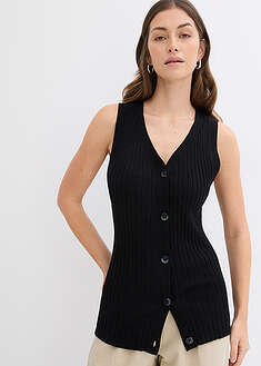 Chaleco de punto de canalé