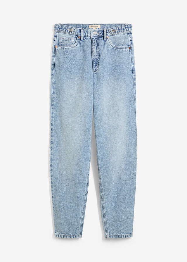 Vaqueros capri de talle alto con corte mom