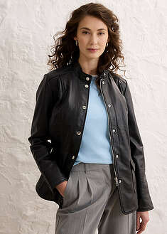 Cazadora de cuero en napa de cordero