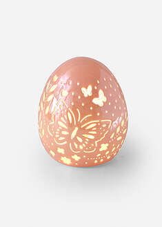 Huevo decorativo con abertura en forma de mariposa