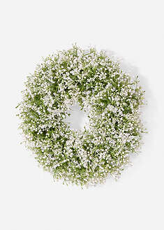 Corona para puerta con gypsophila