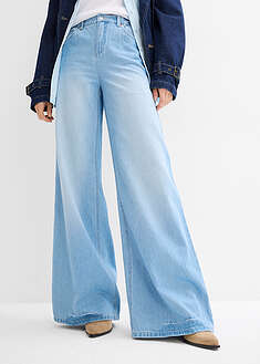 Vaqueros con pernera ancha, high waist, largo completo y cintura cómoda