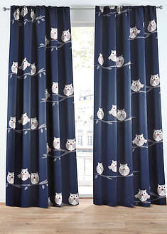 Cortina oscurecedora con búhos (1 unidad)