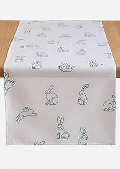 Camino de mesa con estampado de conejitos