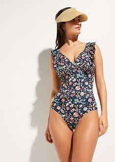 Bañador con ligero efecto moldeador y volantes