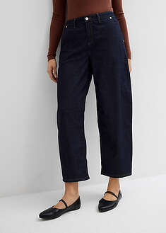 Vaqueros balloon, mid waist, super soft, cropped