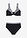 Bikini reductor con tirantes acolchados (2 piezas) - Negro-blanco - bonprix