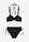 Bikini balconette (2 piezas) con tirantes halter extra - Negro - bonprix