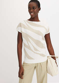Jersey de punto fino con hilo brillante