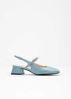 Zapatos con talón al descubierto y tira