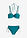 Bikini balconette (2 piezas) con tirantes halter extra - Azul petróleo - bonprix