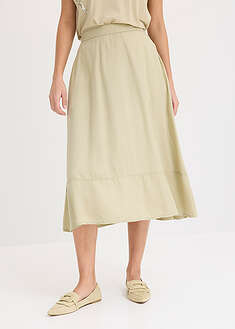 Falda midi de tencel sin cierre