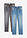 Vaqueros elásticos ligeros con corte regular, cinturilla elástica y forma recta (2 unidades) - azul medio denim+denim gris - bonprix