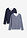 Camiseta de manga larga 2 en 1 (2 unidades) - Azul marino+ azul ahumado - bonprix