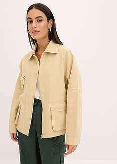 Chaqueta tipo militar de algodón puro