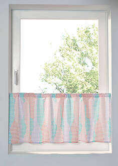 Cortina de algodón orgánico con estampado gráfico