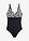 Bañador premamá con escote en V - Negro-blanco - bonprix