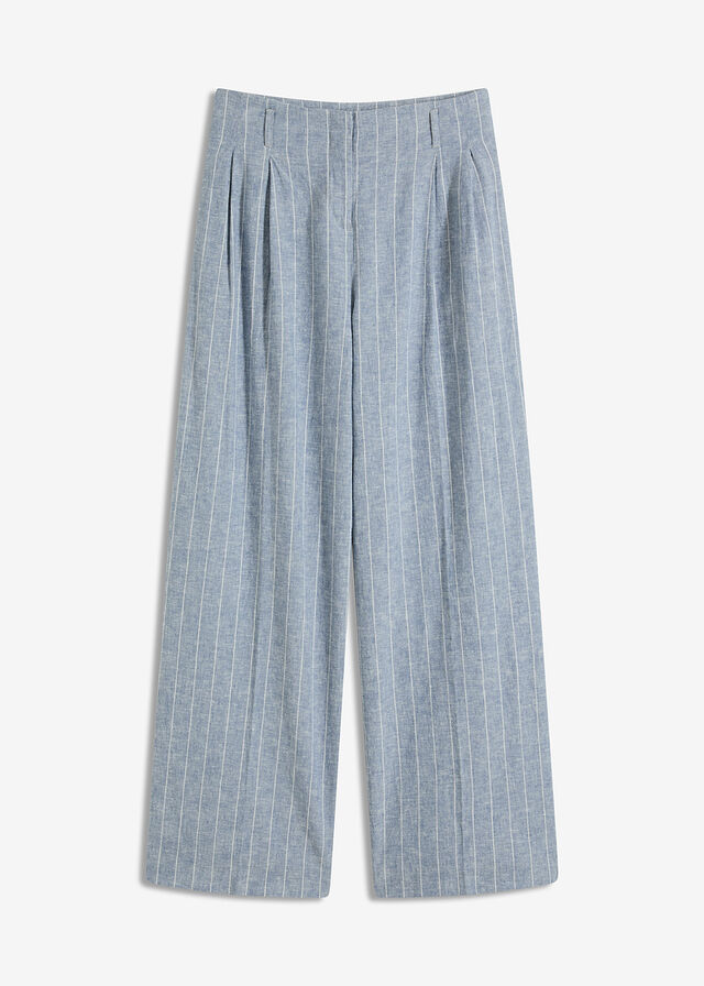 Pantalón de pinzas con contenido de lino