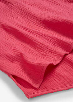 Blusa de manga corta de muselina ligera