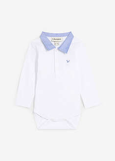 Body con cuello camisero de puro algodón orgánico