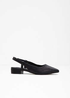 Zapatos con tacón plano y talón al descubierto