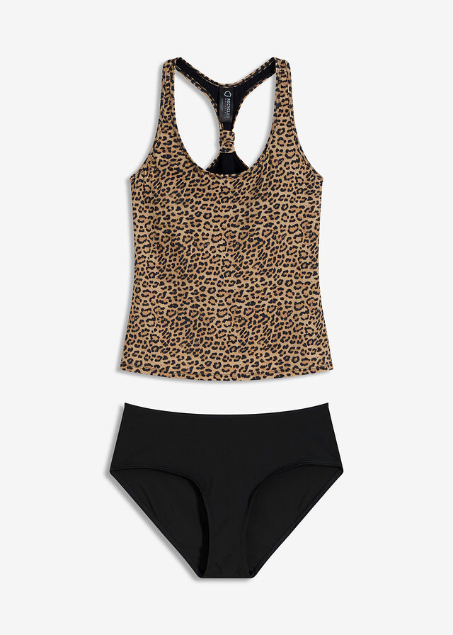 Tankini con una solución especial en la espalda (2 piezas)