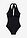 Bañador halter con profundo escote en V - Negro - bonprix