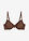 Top de bikini con aros de material brillante - marrón - bonprix