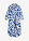 Vestido camisero de mezcla de algodón - blanco-azul glaciar - bonprix