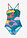 Bañador con ligero efecto moldeador y tirantes multiposición - Azul petróleo/multicolor con estampado gráfico - bonprix