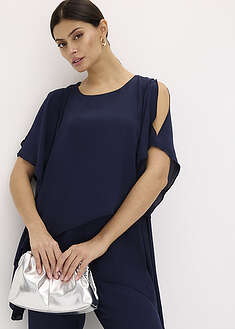Blusa con cremallera con aspecto de capas