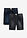 Bermudas vaqueras elásticas con corte normal (2 unidades) - Denim azul marino + denim negro - bonprix