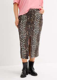 Falda vaquera de algodón con elástico