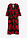 Vestido largo de viscosa fluida - negro/magenta con flores - bonprix
