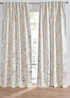 Cortina oscurecedora con superficie aterciopelada y brillo, también en largo extra (1 unidad)