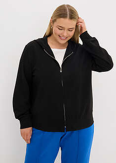 Chaqueta tipo sudadera con capucha y cremallera