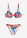 Bikini con aros (2 piezas) - rosa caliente-verde azulado - bonprix