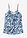 Top de mezcla de viscosa suave con tirantes finos - Azul de flores - bonprix