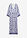 Vestido largo de mezcla de viscosa suave - Blanco-azul estampado - bonprix
