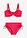 Bikini tipo balconette (conjunto de 2 piezas) de material brillante - Rosa hibisco - bonprix