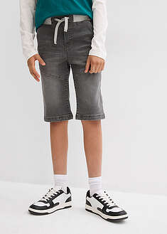 Bermudas elásticas vaqueras sin cierre con corte regular