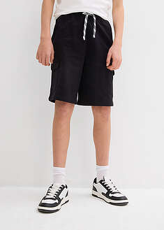 Bermudas de chándal de algodón orgánico puro con bolsillos tipo cargo