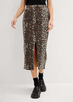 Falda vaquera de algodón con elástico